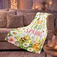 thumbnail image 6 of Baby'S First Spring Honeybee Daisy Floral Illustration, Cozy Botanical Garden Scene, Warm Flannel Blanket for Sunroom and Reading Nook, Garden Lovers Valentine's Day Gift, Artistic Home Decor, 6 of 9