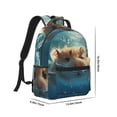 thumbnail image 2 of Yiaed Cute Swimming Guinea Pig Print School Backpack College Backpack Daypacks for Students High School Spacious and Durable Daypack for Work and Travel-One Size, 2 of 6