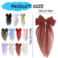 thumbnail image 3 of 1 Pack Lace Curtain Tiebacks, Elegant Bow Curtain Ties with Clips, Decorative Sheer Curtain Holdbacks, Vintage Curtain Tie Backs for Bedroom Dining Room Romantic Home Decor, 3 of 5