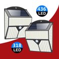 thumbnail image 4 of Sensor de Cuerpo Humano Solar Luz de Pared de Jardín 60㎡ Iluminación Luz Blanca 436Led Tomshoo Lámpara solar, 4 of 7