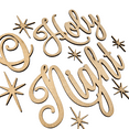thumbnail image 2 of Krafty Supply 1/8" MDF O Holy Night with Stars Wood Words Cutout | Merry Christmas wood | Christmas wreath | Christmas Door hanger | Wood Shapes | 4", 2 of 4