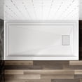 thumbnail image 2 of 60 x 32 Inch White Acrylic Shower Base, Right Drain Rectangular Shower Pan, Single Threshold, Slip Resistant Floor for Bathroom Renovation, 2 of 9