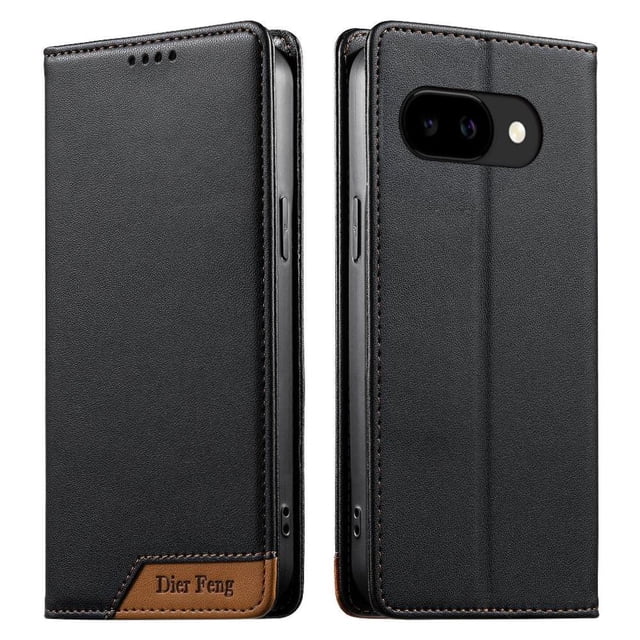 Funda Tipo Cartera de Cuero Sintético para Google Pixel 10A Bloqueo RFID, con Ranuras para Tarjetas y Bolsillo para Efectivo, Cierre Magnético Fuerte Negro