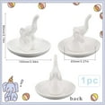thumbnail image 2 of 1Pc Elephant Shape Porcelain Jewelry Plate Storage Tray White for Rings Necklaces Earring 100x95mm, 2 of 5