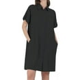 thumbnail image 5 of utcoco Womens Cotton Linen Button Down Shirt Dress, 5 of 5