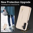 thumbnail image 3 of Tianyeda Crossbody Wallet Phone Case for Samsung Galaxy A17/A26， PU Leather Case Back with Card Slot Magnetic Clasp Kickstand wrist holder white, 3 of 5