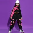 thumbnail image 3 of LOLANTA Girls Hip Hop Dance Clothes 3Pcs Crop Top Cargo Pants Sets Active Outfits, 3 of 5