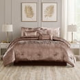 thumbnail image 6 of Benjara 7 Piece King Comforter Set with Shimmering Appeal- Pink, 6 of 7