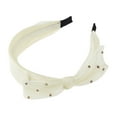 thumbnail image 5 of Unique Bargains 1 Pc Mesh Bow Headbands for Women Beige, 5 of 6