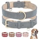 thumbnail image 1 of Soft Leather Padded Dog Collar with D-Ring Heavy Duty for Small Large Dogs S-XL, 1 of 5