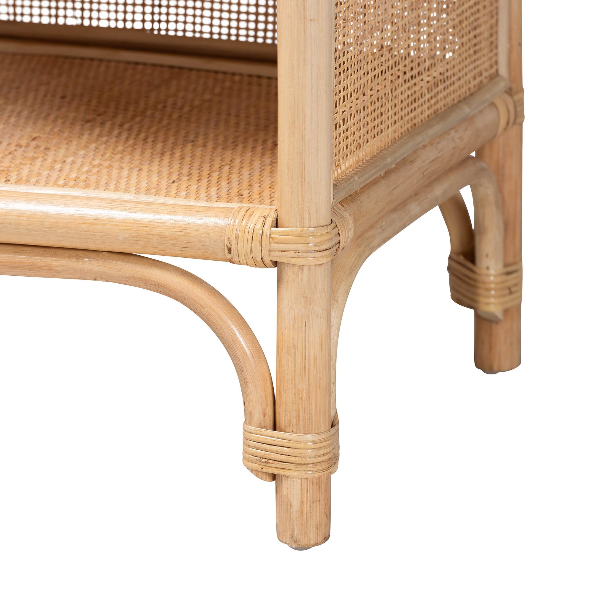 bali & pari Chusi Boho Decorative Shelf, 4-Tier, Natural
