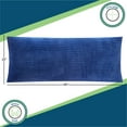 thumbnail image 3 of Your Zone 48" x 20" Ribbed Body Pillow with Removable Cover, Blue, 3 of 10