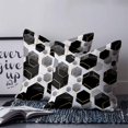 thumbnail image 2 of 18x18 Pillow Covers Set of 2, Black Grey Throw Pillow Covers Decorative Couch Cushion Case, Geometric Gold White Hexagon Modern Microfiber Square Pillowcases for Bedroom Car Living Room, 2 of 7