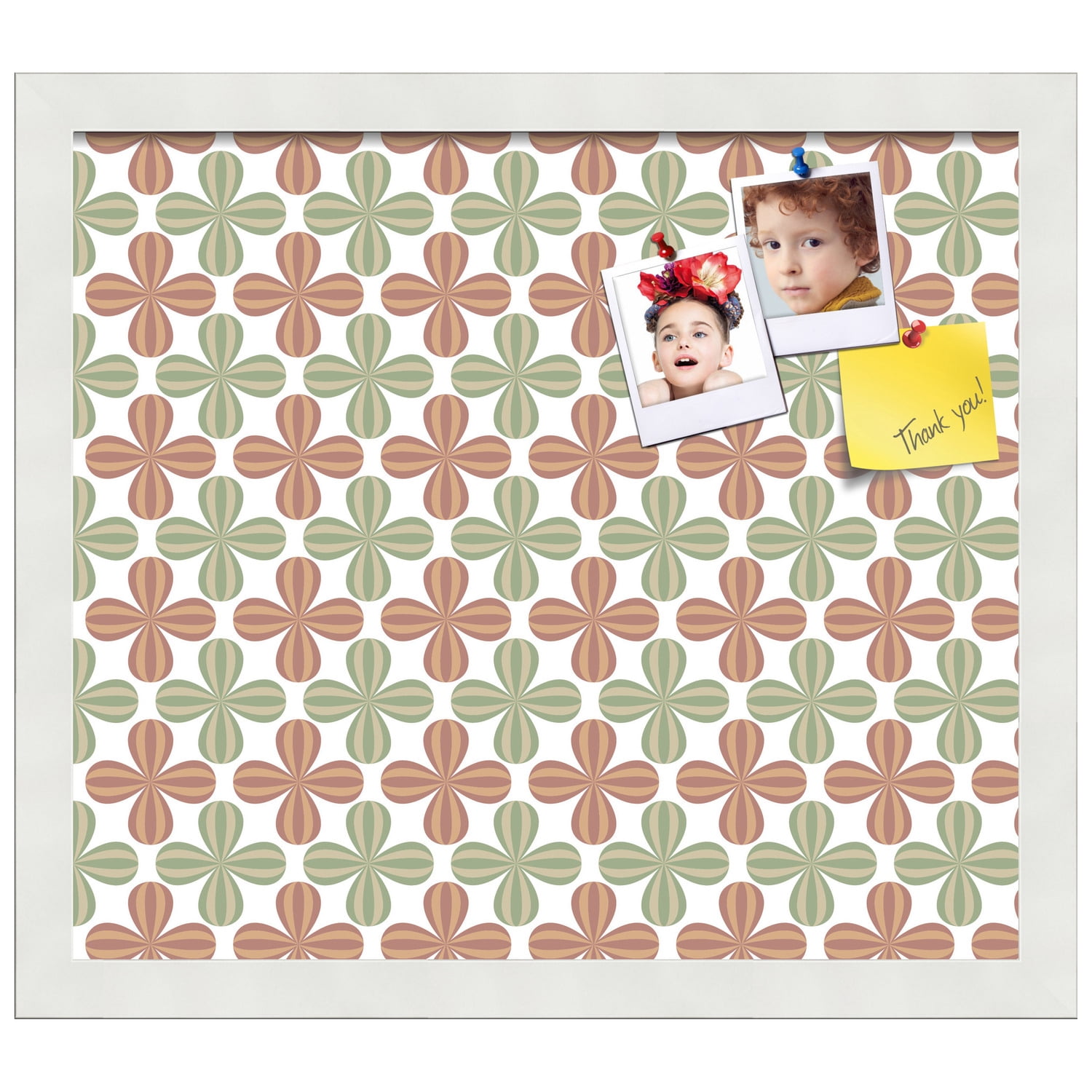 PinPix ArtToFrames 14x12 Custom Cork Bulletin Board    Poster Board Has a Fabric Style Canvas Finish, Framed in Satin White Frame (PinPix-558)