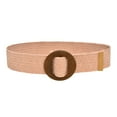 thumbnail image 2 of Pink Women Stretchy Waist Belt Woven Solid Belt polypropylene Buckle-Free Elastic Belt for Women and Men One Size, 2 of 3