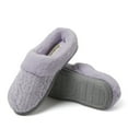 thumbnail image 4 of Dearfoams Womens Claire Cable Knit Chenille Clog House Slipper, 4 of 7
