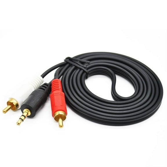 axGear 10 Ft 10F Aux Audio 3.5mm Stereo Male to 2 RCA Y Cable 3M