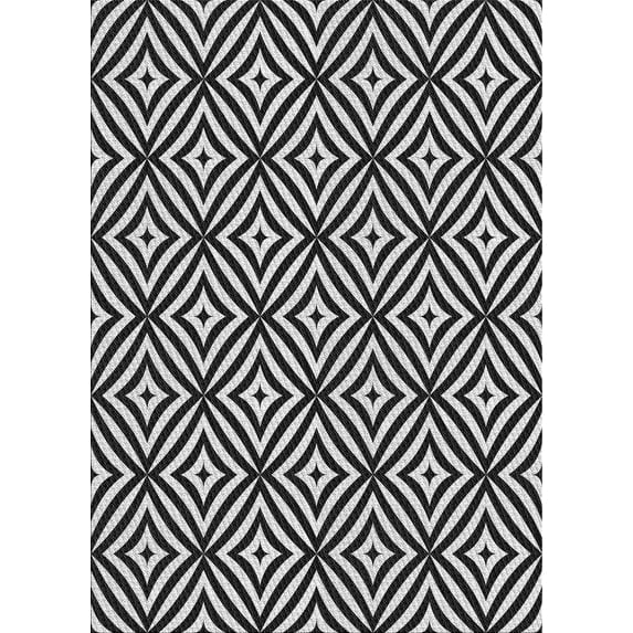 Ahgly Company Indoor Rectangle Patterned Gray Novelty Area Rugs, 7' x 10'