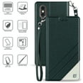 thumbnail image 4 of Wallet Case for iPhone X, Black Infolio Credit Card Slot Cover, View Stand [Bonus Wrist Strap/Lanyard] for Apple iPhone 10, 4 of 6