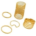 thumbnail image 2 of Opvise 5Pcs Women Knuckle Rings Multi Circles Simple Adjustable Elasticity Finger Rings Jewelry Accessories, 2 of 8