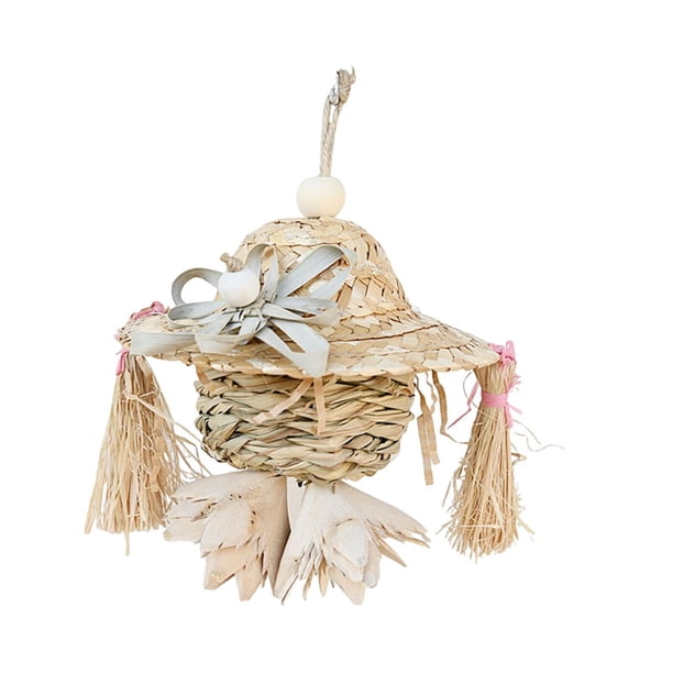Juguete de masticación de pájaros, de jaula de loros de madera que cuelga de madera juguete para loros, picoteo para amigos, cacatillas