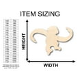 thumbnail image 2 of Unfinished Wood Goofy Monkey Shape - Craft - up to 46" DIY 16" / 1", 2 of 3