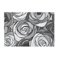 thumbnail image 7 of Yayeee Bath Rug for Bathroom Floor Non Slip Rectangle Fluffy Soft Absorbent Mat, 16"x24", Black Roses, 7 of 7