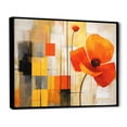 thumbnail image 2 of Designart "Cubic Flowers In Bold Orange I" Modern Geometric Floater Framed Canvas Wall Art, 2 of 5