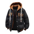 thumbnail image 4 of Winter Jacket Heavy Duty Insulated Hooded Coat For Cold Weather Windproof Water Outdoor Sport Casual, 4 of 5