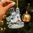 thumbnail image 5 of Clearance! Coastal Snowman Lighthouse Christmas Ornament, Hanging Christmas Decorations Outdoor Indoor, Nautical Starfish Ocean Wave Xmas Keepsake Gift for Christmas Tree & Wreath Holiday Decor, 5 of 8