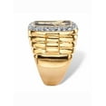 thumbnail image 2 of PalmBeach Jewelry Men's .59 TCW Square Enamel and Cubic Zirconia Yellow Gold-Plated Masonic Ring, 2 of 6