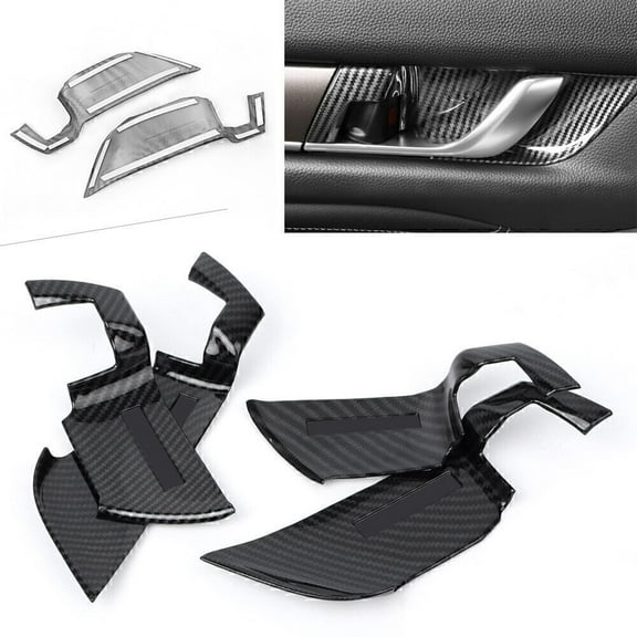 Carbon fiber style car interior door handle bowl cover suitable for Honda Accord 2018-