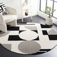 thumbnail image 2 of SAFAVIEH Rodeo Drive Darien Abstract Area Rug, Gray/Black, 6' x 6' Round, 2 of 8