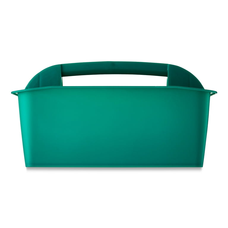Pen+Gear Plastic Caddy, Desktop Craft and Hobby Organizer, Emerald Green,  6-Pack