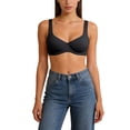 thumbnail image 2 of Women's Push up Bra with Underwire Solid Color Adjustable Straps Seamless Comfortable Bra Black 38F, 2 of 6