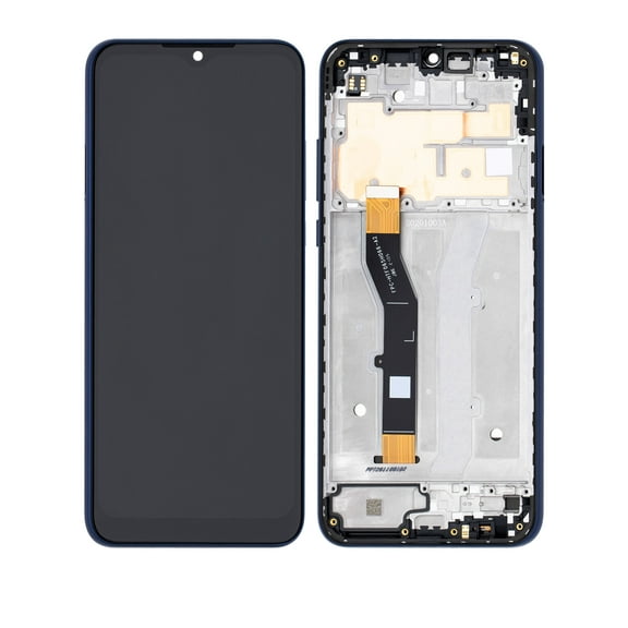 Replacement LCD Assembly With Frame Compatible With Motorola Moto G Play (XT2093 / 2021) (Genuine OEM) (Misty Blue)