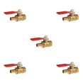 thumbnail image 2 of mmirethe Various Type Ball Valve Threaded Brass Ball Valve 12mm 8mm Red 5Set, 2 of 6
