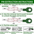 thumbnail image 3 of Automotive Terminal Removal Tool Kit Compatible with Molex Deutsch Delphi AMP Connectors for Vehicle Motorcycle Electrical Applications Green 42 Pack, 3 of 5