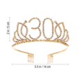 thumbnail image 2 of LEEYNEER Girl‘s 30th Birthday Tiara Crystal Rhinestone Birthday Tiara Queen Crowns Headband with Hair Combs Clip for 30th Birthday Party Prom Decorations ( ), 2 of 8