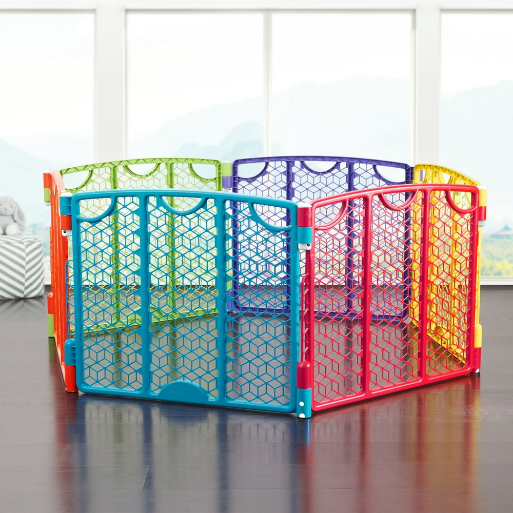 Evenflo Versatile Playspace Indoor/Outdoor Gate, Multi Color Walmart