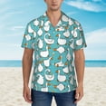 thumbnail image 4 of Fotbe Cartoon Funny Goose Hawaiian Shirt for Men Unisex Summer Beach Casual Short Sleeve Cotton Linen Button Down Shirts-3X-Large, 4 of 9