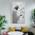 thumbnail image 6 of Jesus Wall Art Jesus And Butterflies Abstract Religious Painting Canvas Wall Art Poster Decorative Bedroom Modern Home Print Picture Artworks Posters 12x18inch(30x45cm), 6 of 6