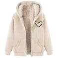 thumbnail image 2 of Women's Lightweight Fleece Jacket Fashionable Printed Hooded Sweatshirt for Casual Wear, 2 of 4