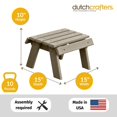 thumbnail image 5 of Amish-Made Recycled Poly Outdoor Footstool with Stainless Steel Hardware (Black), 5 of 5