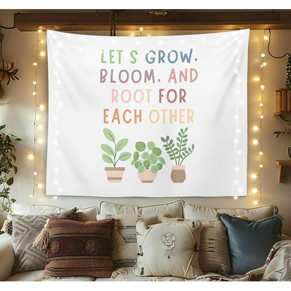 Calming Corner Classroom Decor Tapestry Wall Hanging, Calm Down Corner Supplies, Growth Mindset, Classroom Decorations, Mental Health Tapestry for Counselor Office Kids Room Decor, 50x60 inches