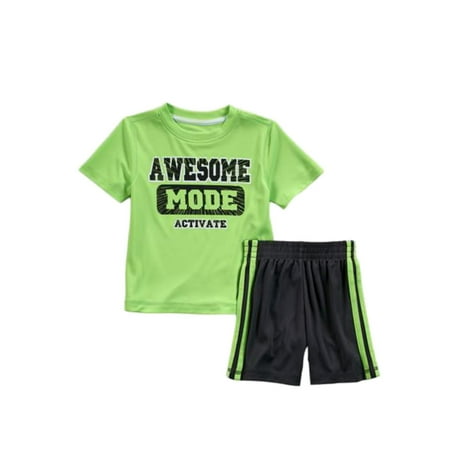 Kidtopia Infant & Toddler Boys 2 PC Awesome Mode Athletic Shirt & Shorts Set