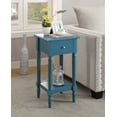 thumbnail image 2 of Convenience Concepts French Country Table d'Appoint Carrée Khloe, Fini Bois Bleu, 2 of 4