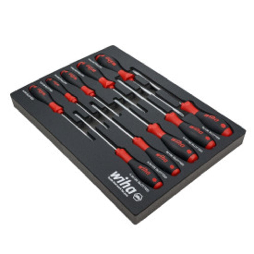 (10-Piece) SoftFinish Cushion Grip Screwdriver Tray Set