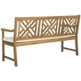 thumbnail image 5 of Safavieh Bradbury Outdoor Modern 3 Seat Garden Bench with Cushion, 5 of 8