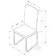 thumbnail image 5 of Monarch Specialties Dining Chair 2Pcs, 38"H, Black LeatherLook, Chrome, 5 of 5
